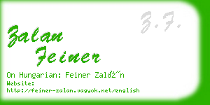 zalan feiner business card